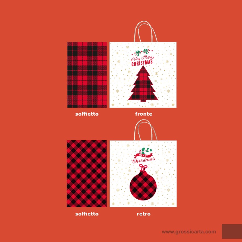 Shopper in carta Japa con manico ritorto 