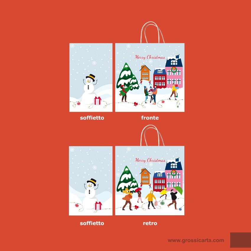 Shopper in carta Japa con manico ritorto