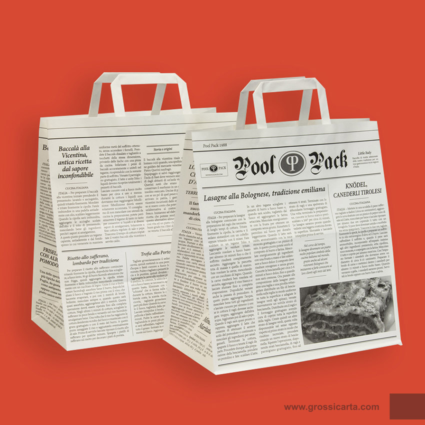 Shopper in carta stampa ''giornale''