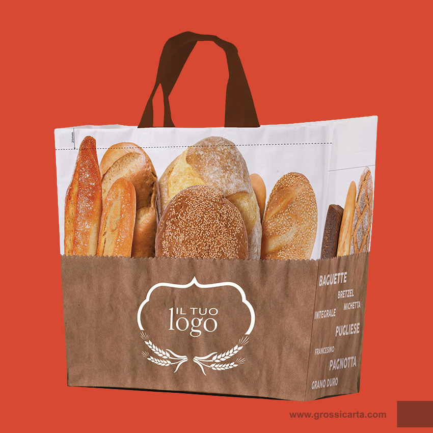 Shopper PPW ''pane & dolci'' personalizzabile con logo e cornice