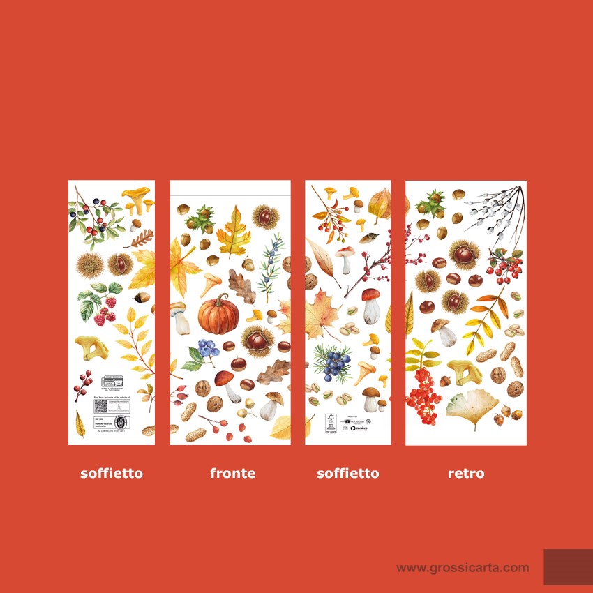 Sacchetti antiumido frutta stampa ''Autunno'' - f.to 17X35