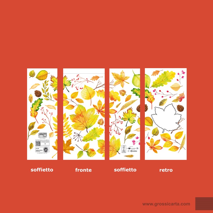Sacchetti carta stampa ''Autunno'' - f.to 15x30