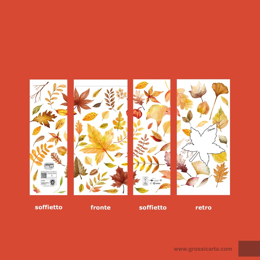 Sacchetti carta stampa ''Autunno'' - f.to 17x35