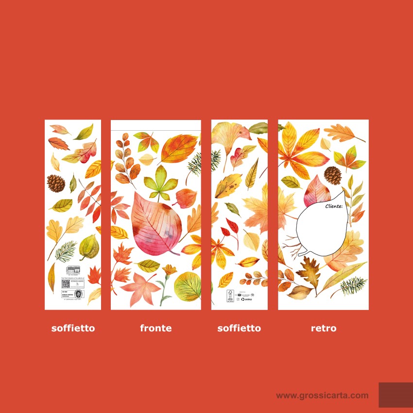Sacchetti carta stampa ''Autunno'' - f.to 20X40