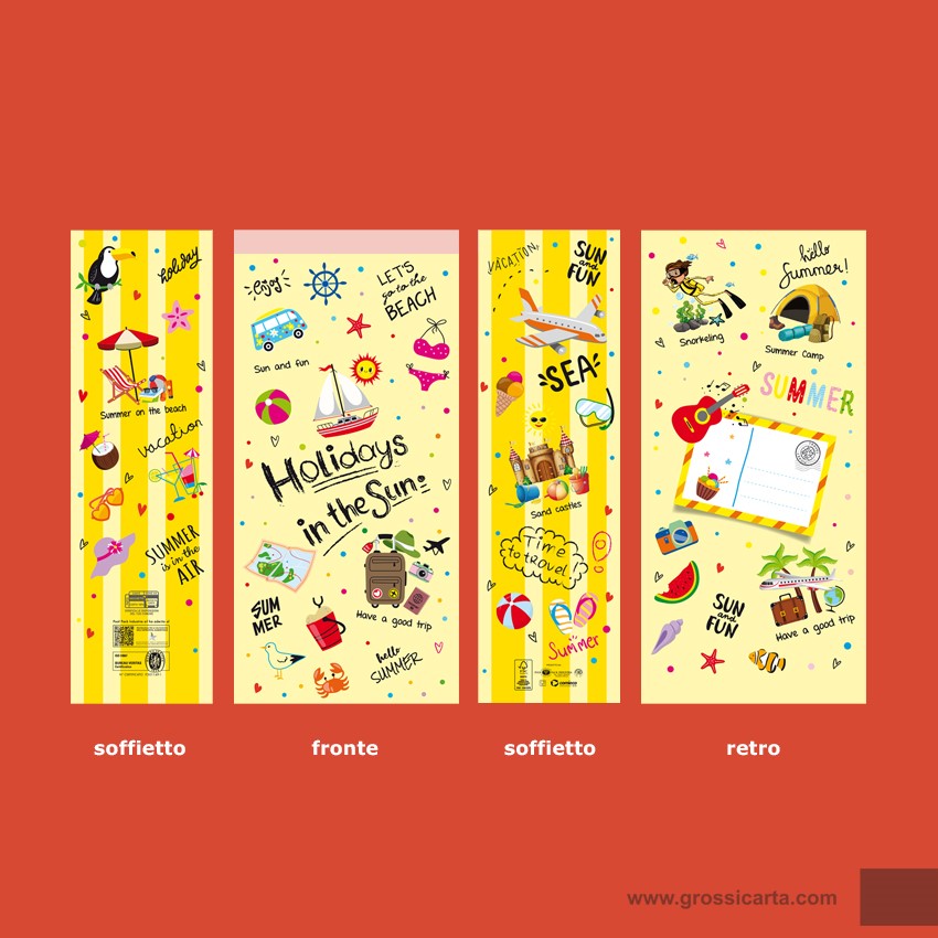 Sacchetti carta stampa ''Summer Time'' - f.to 20x40