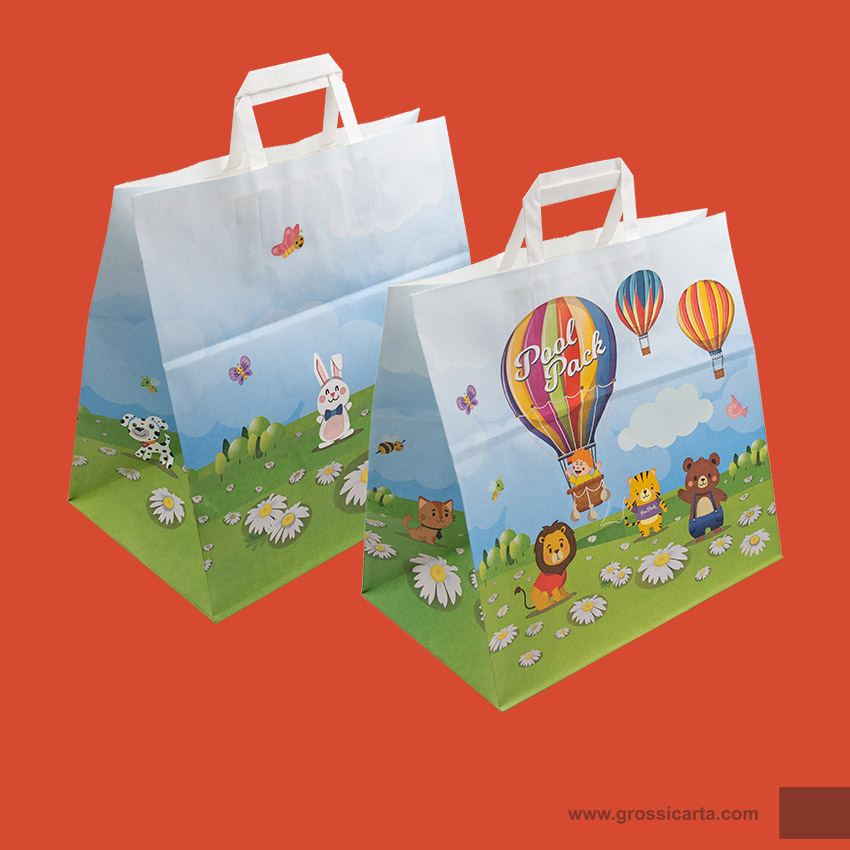 Shopper Carta stampa ''Mongolfiera Hello Spring''