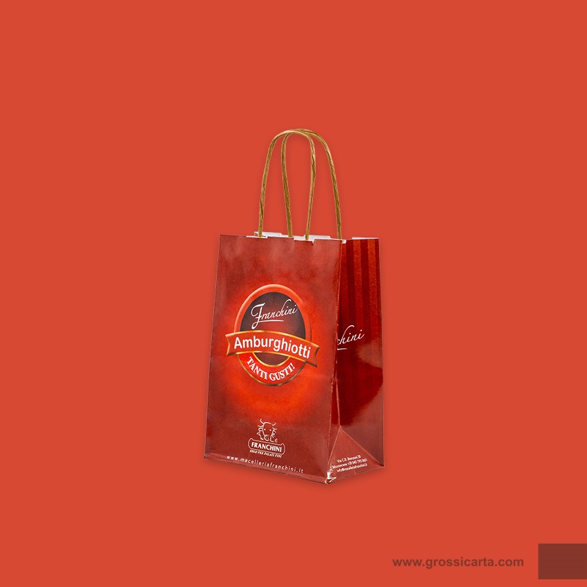 Shopper mod. japa in kraft bianco Certificata FSC® stampa 