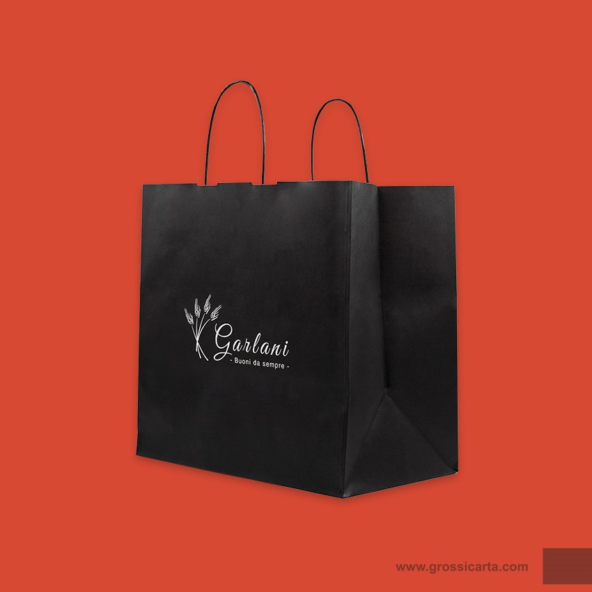Shopper mod. japa in kraft bianco Certificata FSC® stampa 