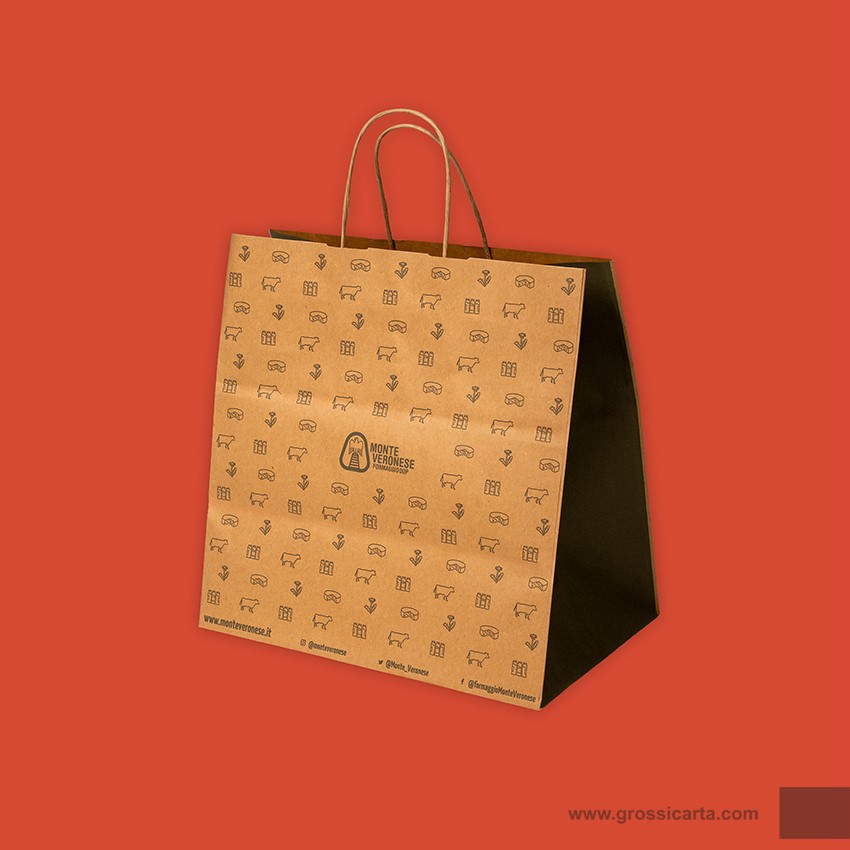 Shopper mod. japa in kraft avana Certificata FSC® stampa 