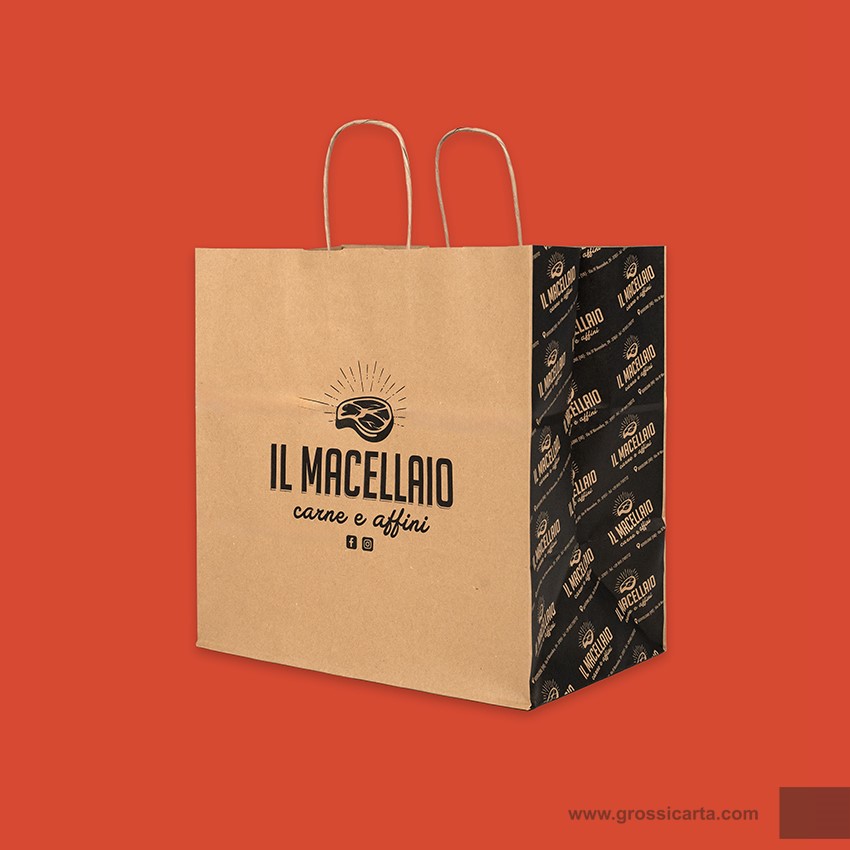 Shopper mod. japa in kraft avana Certificata FSC® stampa 
