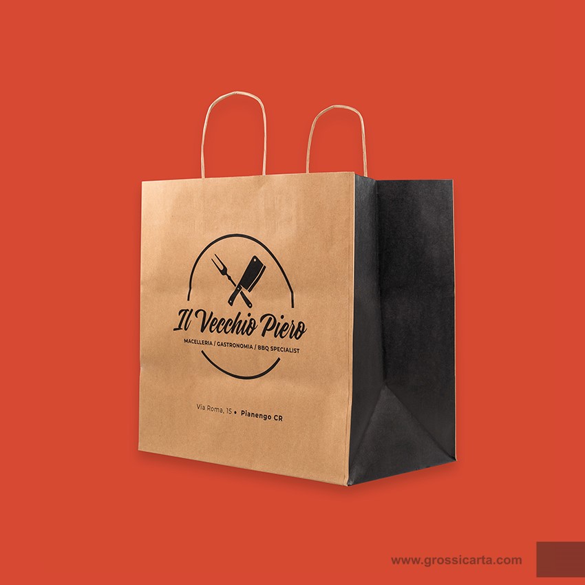 Shopper mod. japa in kraft avana Certificata FSC® stampa 