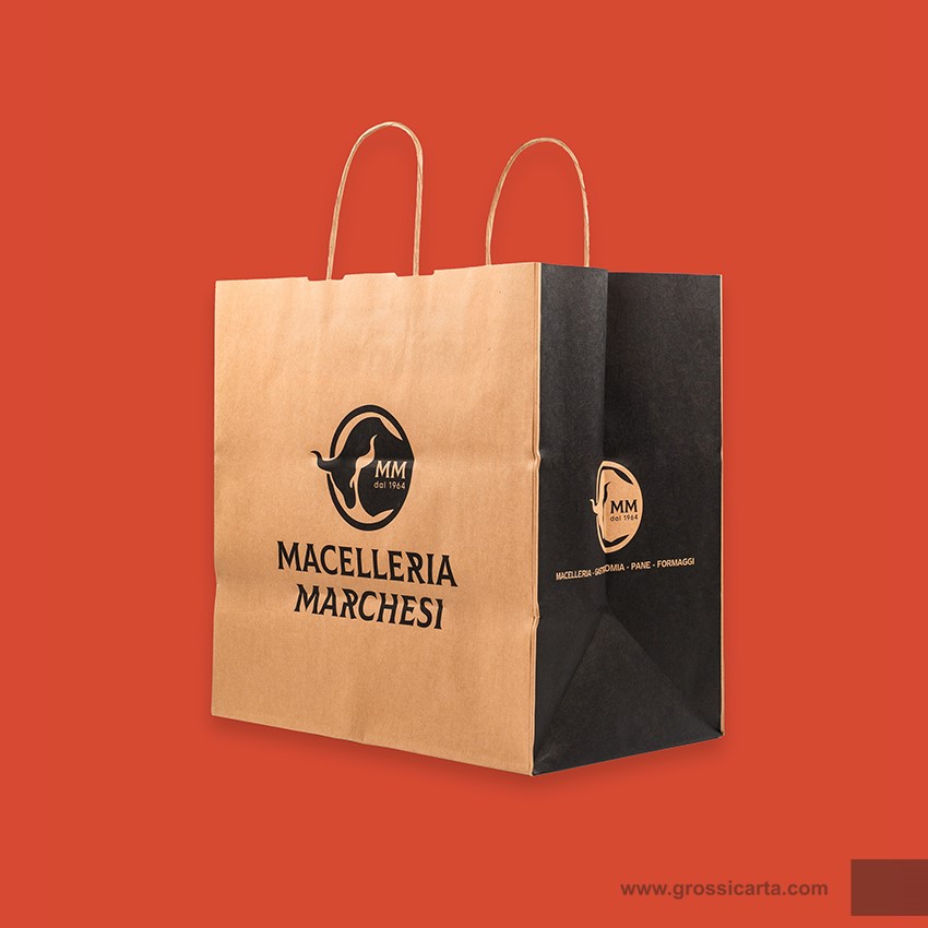 Shopper mod. japa in kraft avana Certificata FSC® stampa 