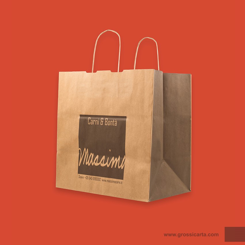 Shopper mod. japa in kraft avana Certificata FSC® stampa 
