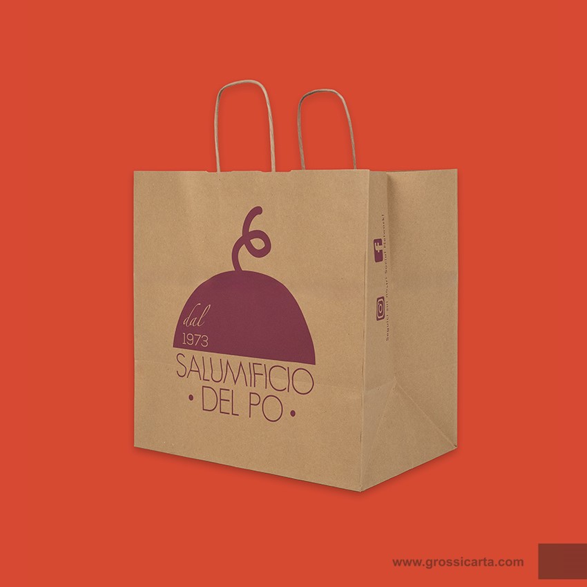 Shopper mod. japa in kraft avana Certificata FSC® stampa 