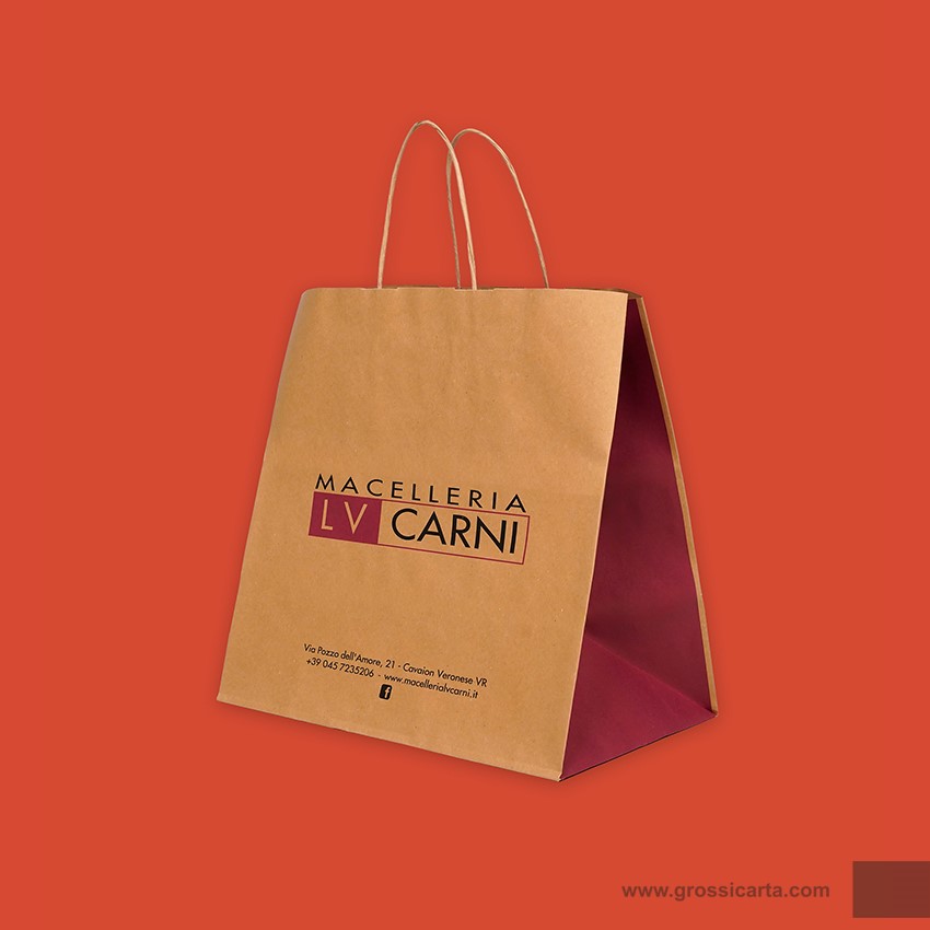 Shopper mod. japa in kraft avana Certificata FSC® stampa 