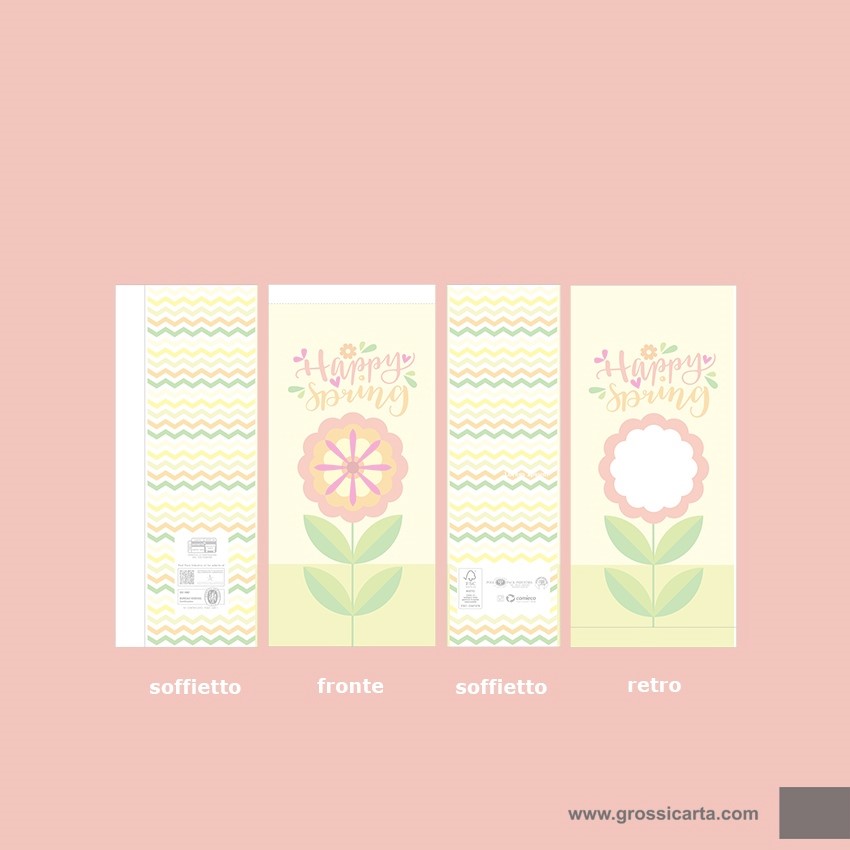 Sacchetti carta stampa ''Happy Spring'' - f.to 17x35 - <b>SOLD OUT</b>