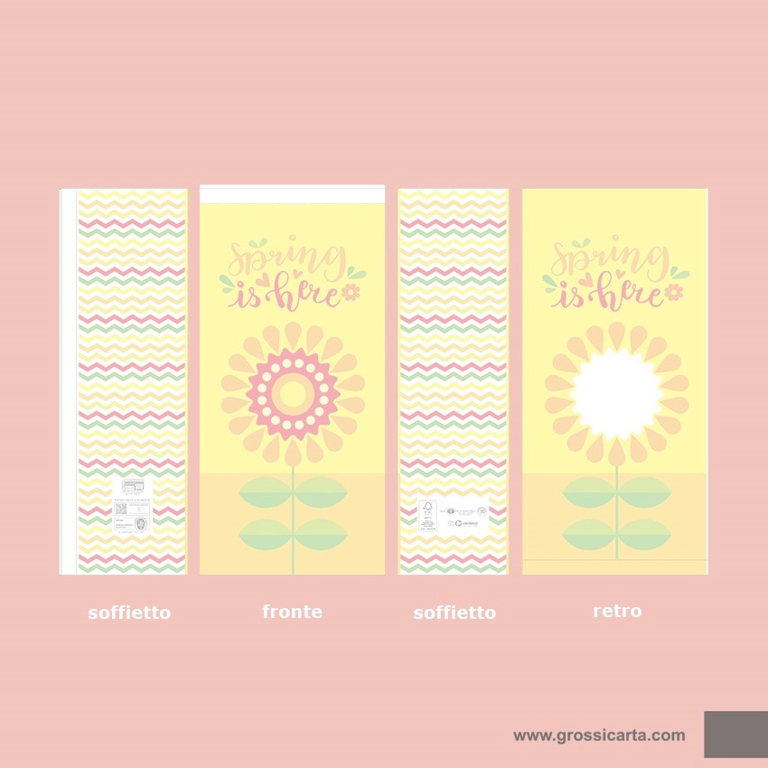 Sacchetti carta stampa ''Spring is here'' - f.to 25x50 - <b>SOLD OUT</b>