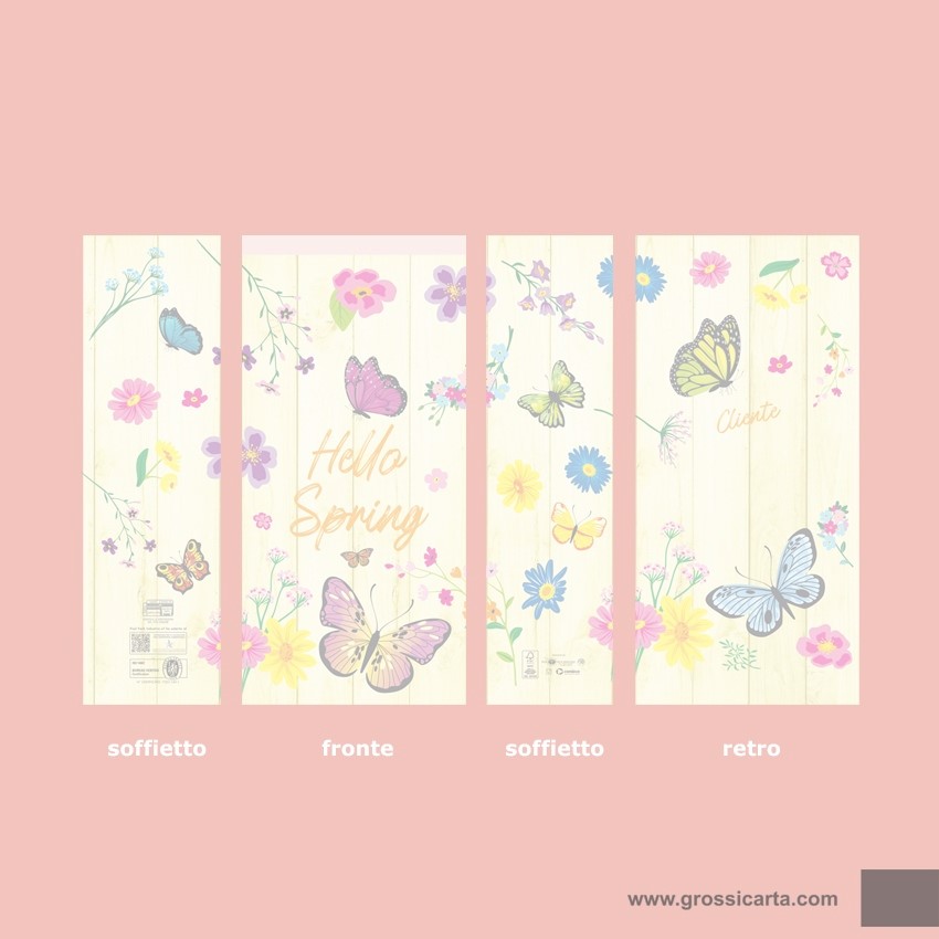 Sacchetti carta stampa ''Hello Spring'' - f.to 22x44 - <b>SOLD OUT</b>