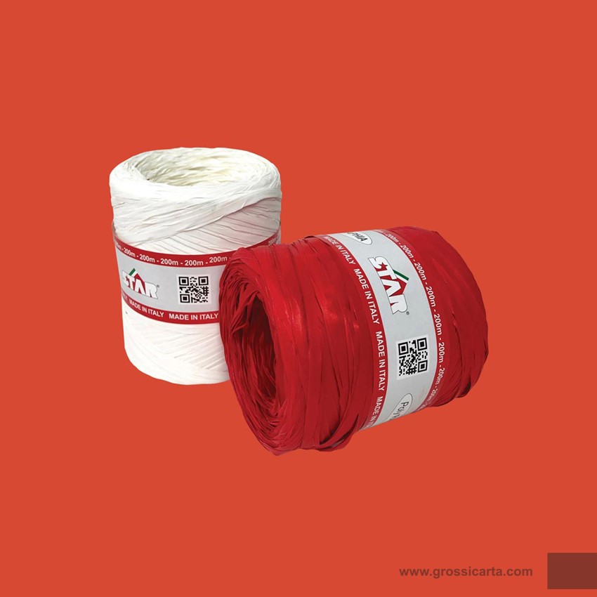 Nastro Polyraphia bianco e rosso