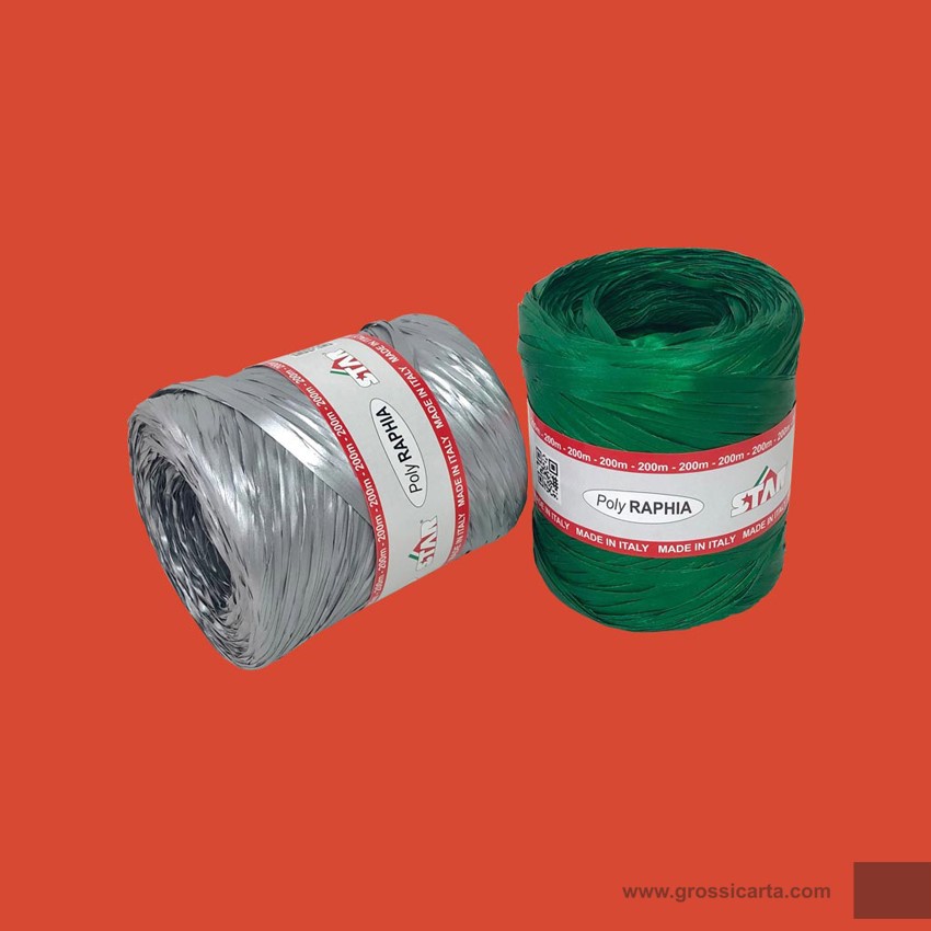 Nastro Polyraphia argento e verde