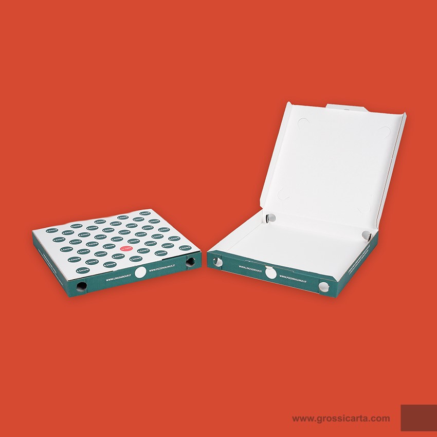 Scatola pizza stampa personalizzata - Pizzeria Linus