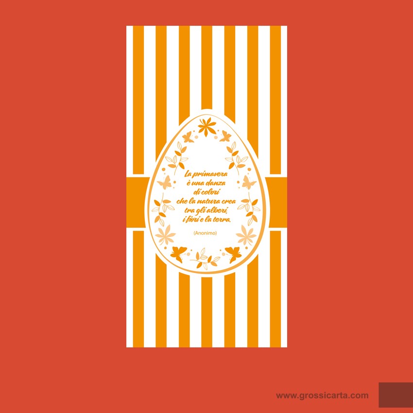 Sacchetti carta ''Aforismi'' righe arancio