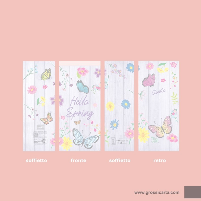 Sacchetti carta stampa ''Hello Spring'' - f.to 17x35 - <strong>SOLD OUT</strong>