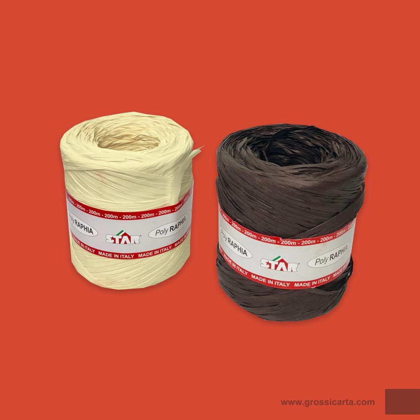 Nastro Polyraphia crema e marrone