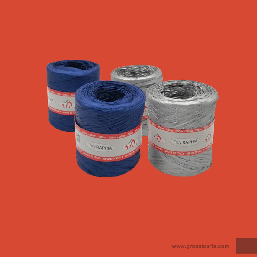 Nastro Polyraphia blu e argento