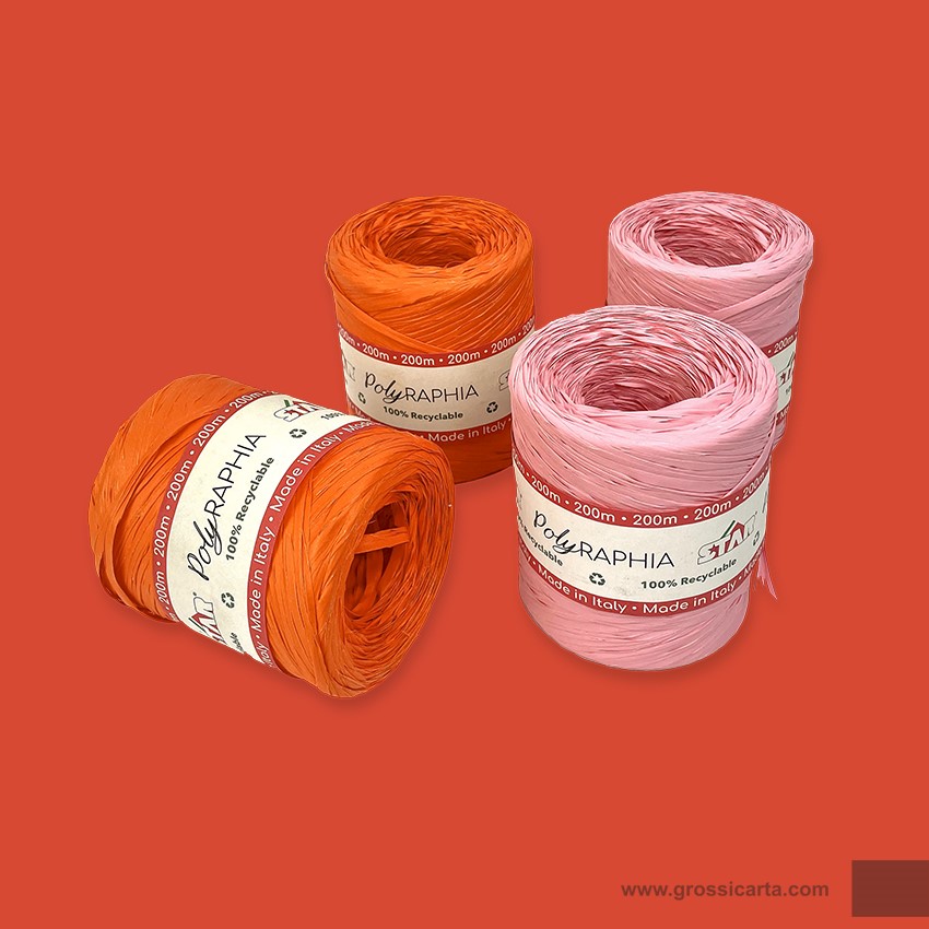 Nastro Polyraphia arancio e rosa