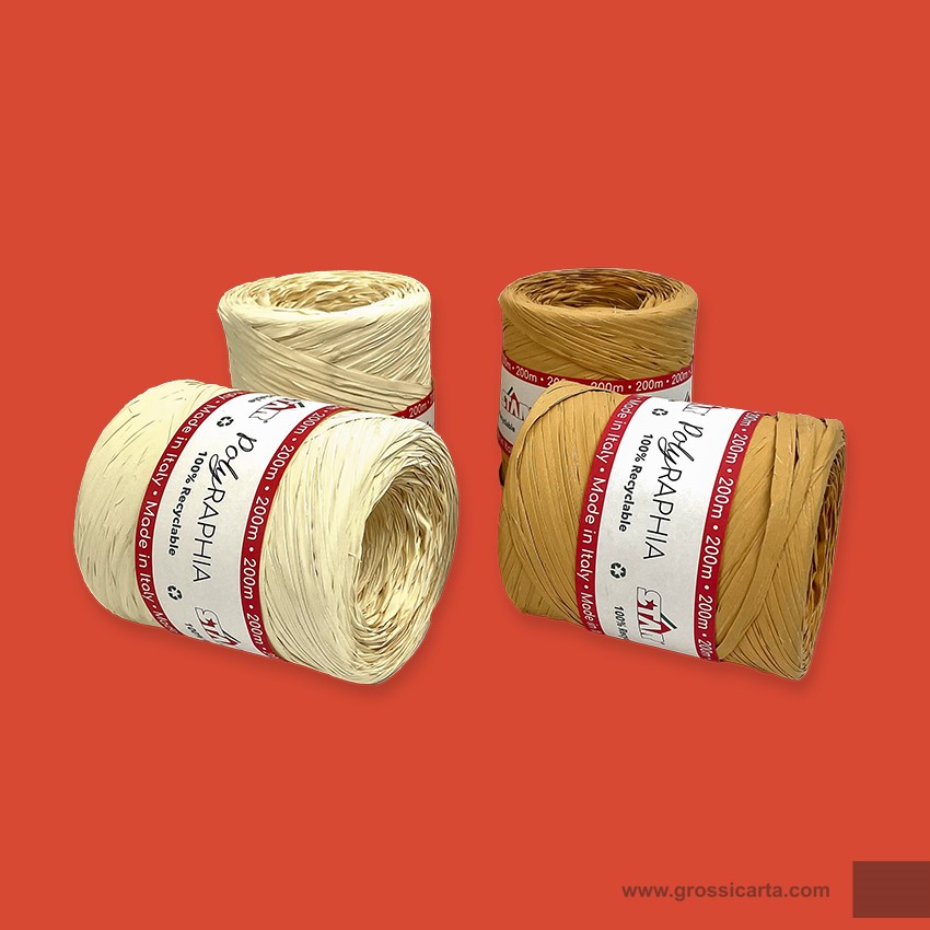 Nastro Polyraphia ocra e crema