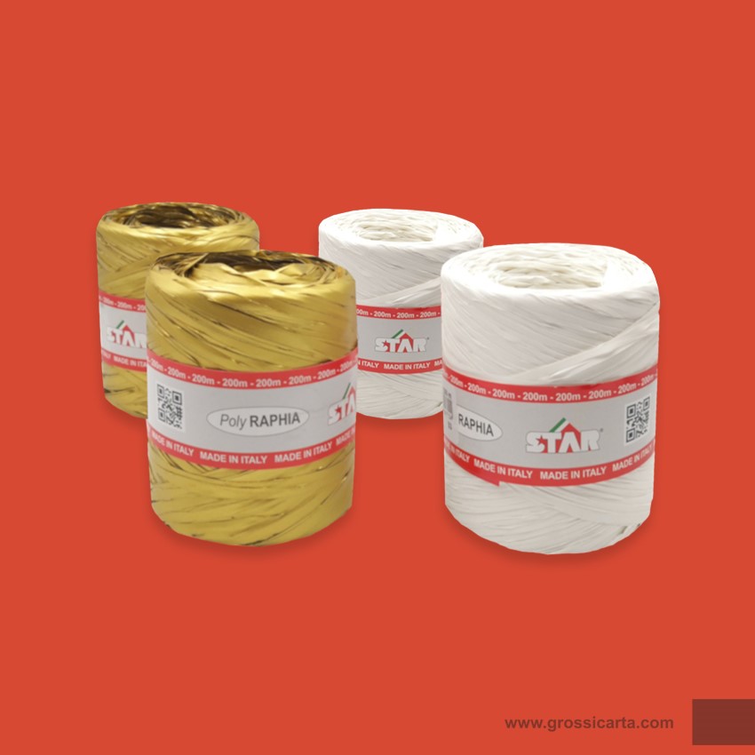 Nastro polyrahia oro e bianco