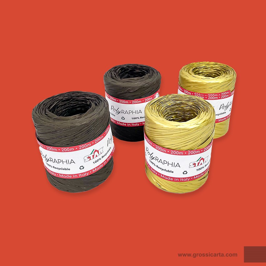 Nastro Polyraphia oro e marrone