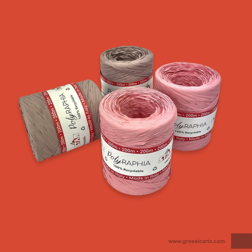 Nastro polyrahia rosa antico e rosa
