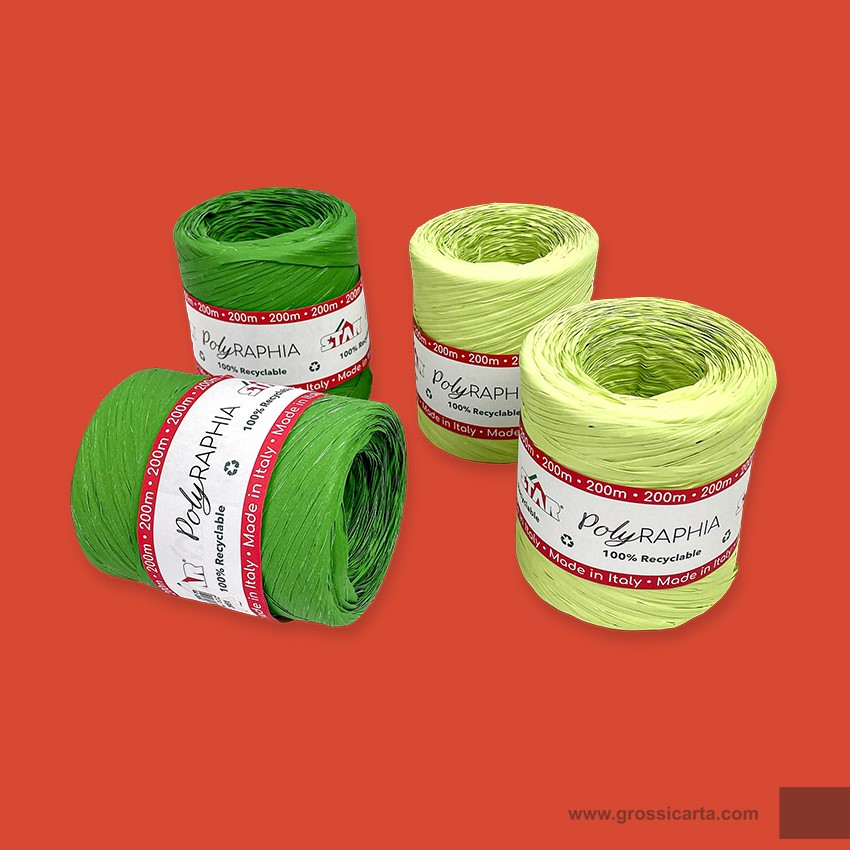 Nastro polyrahia verde e verde lime